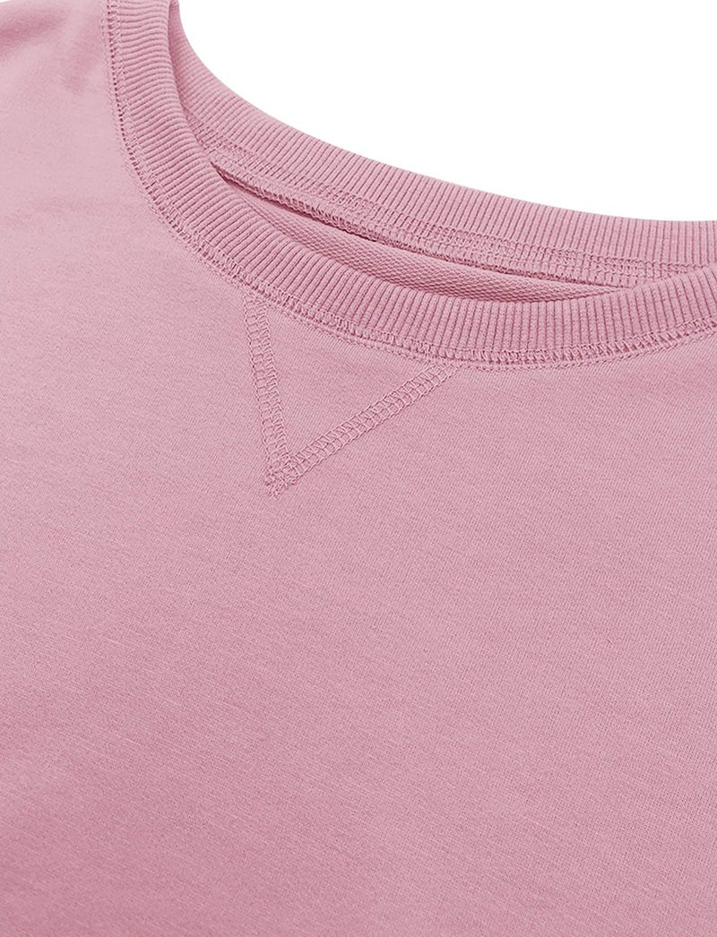 Bingerlily Womens Casual Long Sleeve Sweatshirt Crew Neck Cute Pullover Relaxed Fit Tops (Pink,XX-Large) - Image 5
